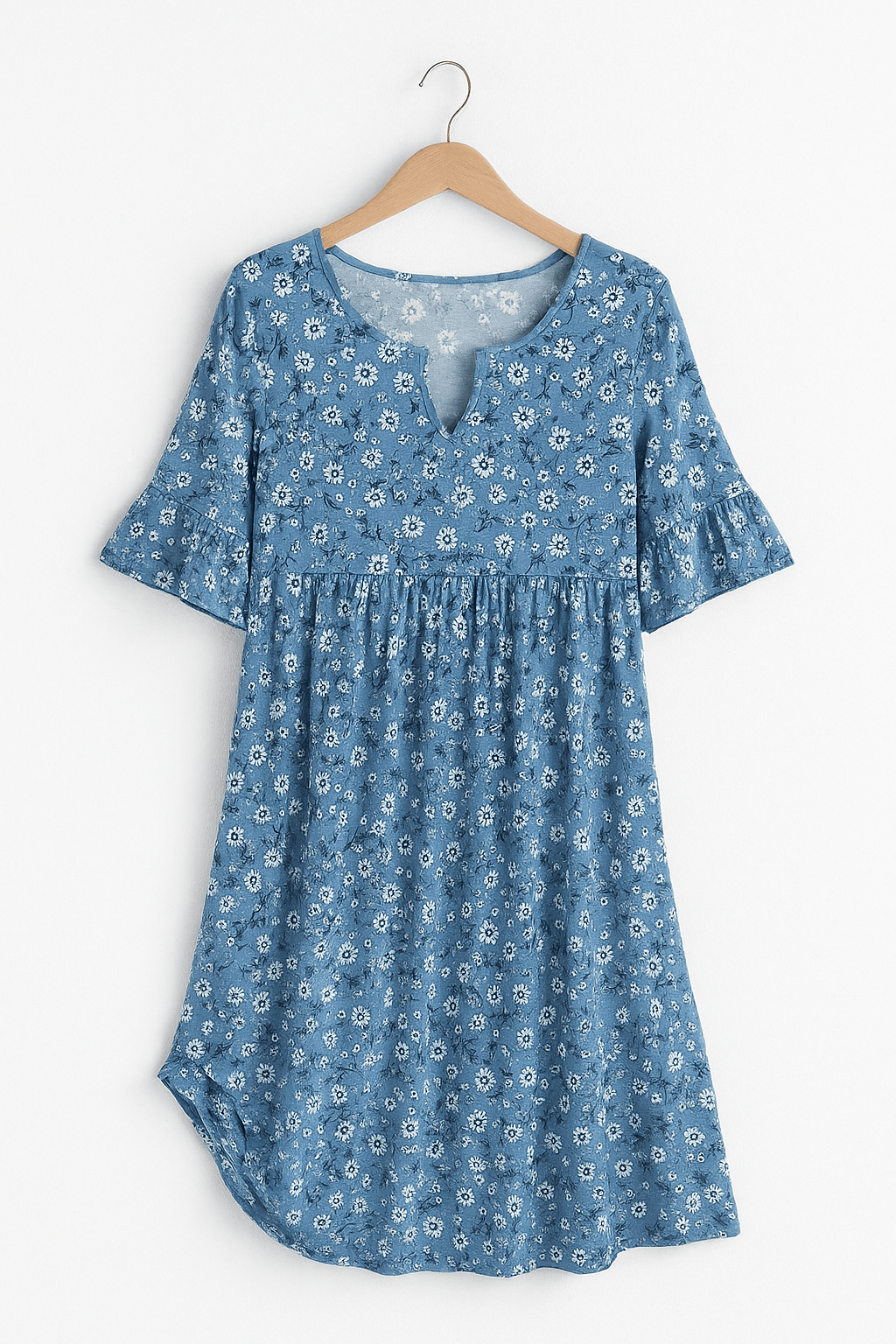 Annalena Blumenkleid - Kleider - Blau - Müller Mode