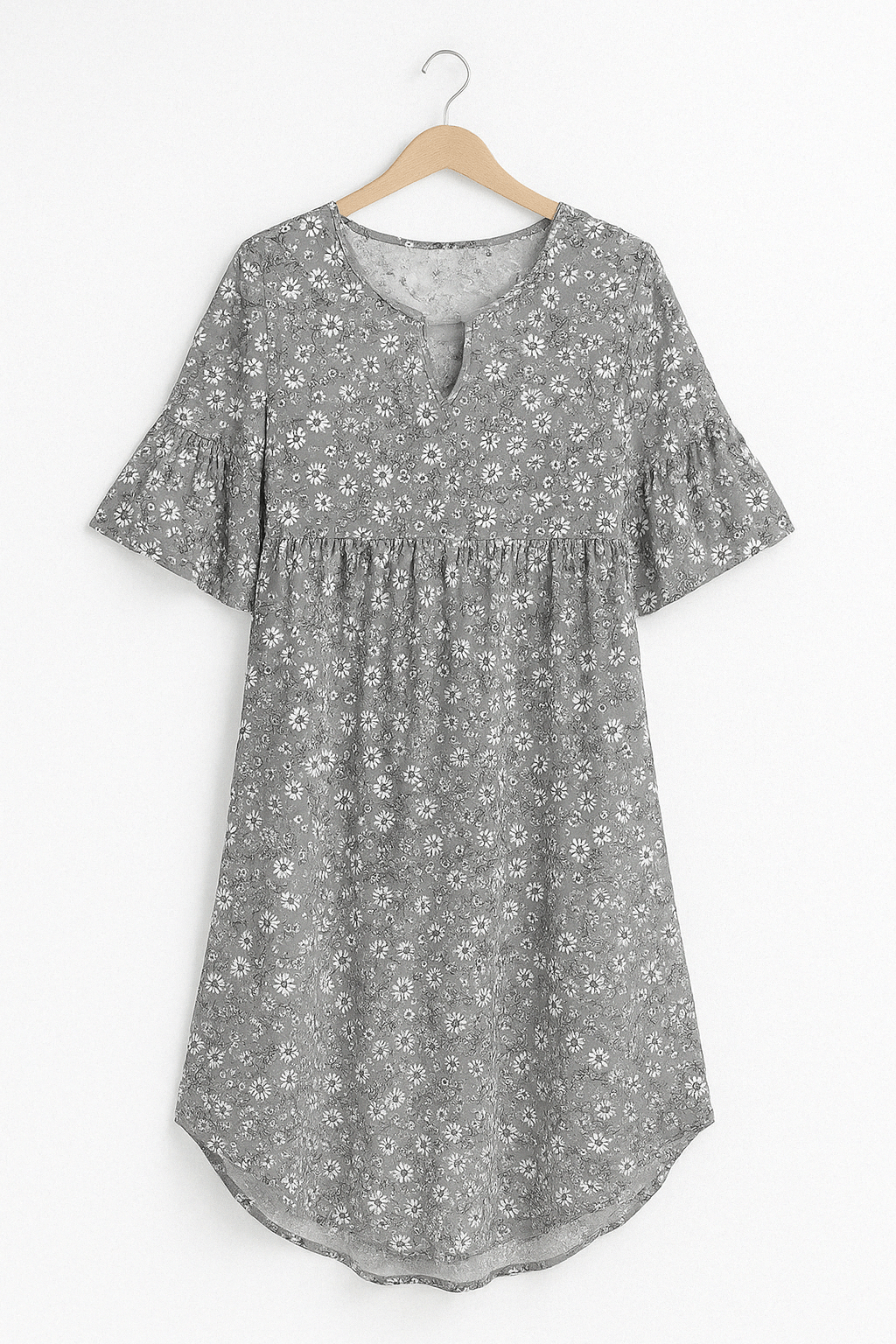 Annalena Blumenkleid - Kleider - Grau - Müller Mode