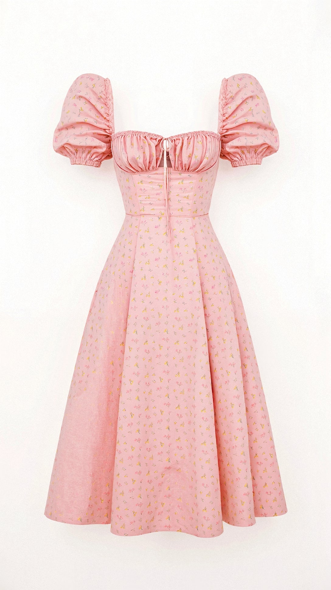 Daniela - Midikleid - Quadratische Halslinie - Kleider - Rosa - Müller Mode