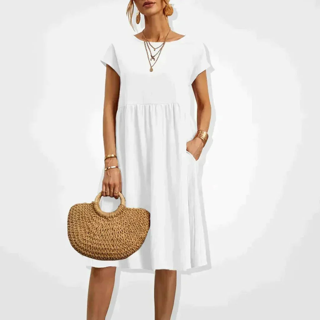 Malia - Kleid - Oversized - Kleider - Weiß - Müller Mode