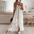 Malina - Casual Kleid - Ärmellos V - Ausschnitt - Kleider - Weiß - Müller Mode
