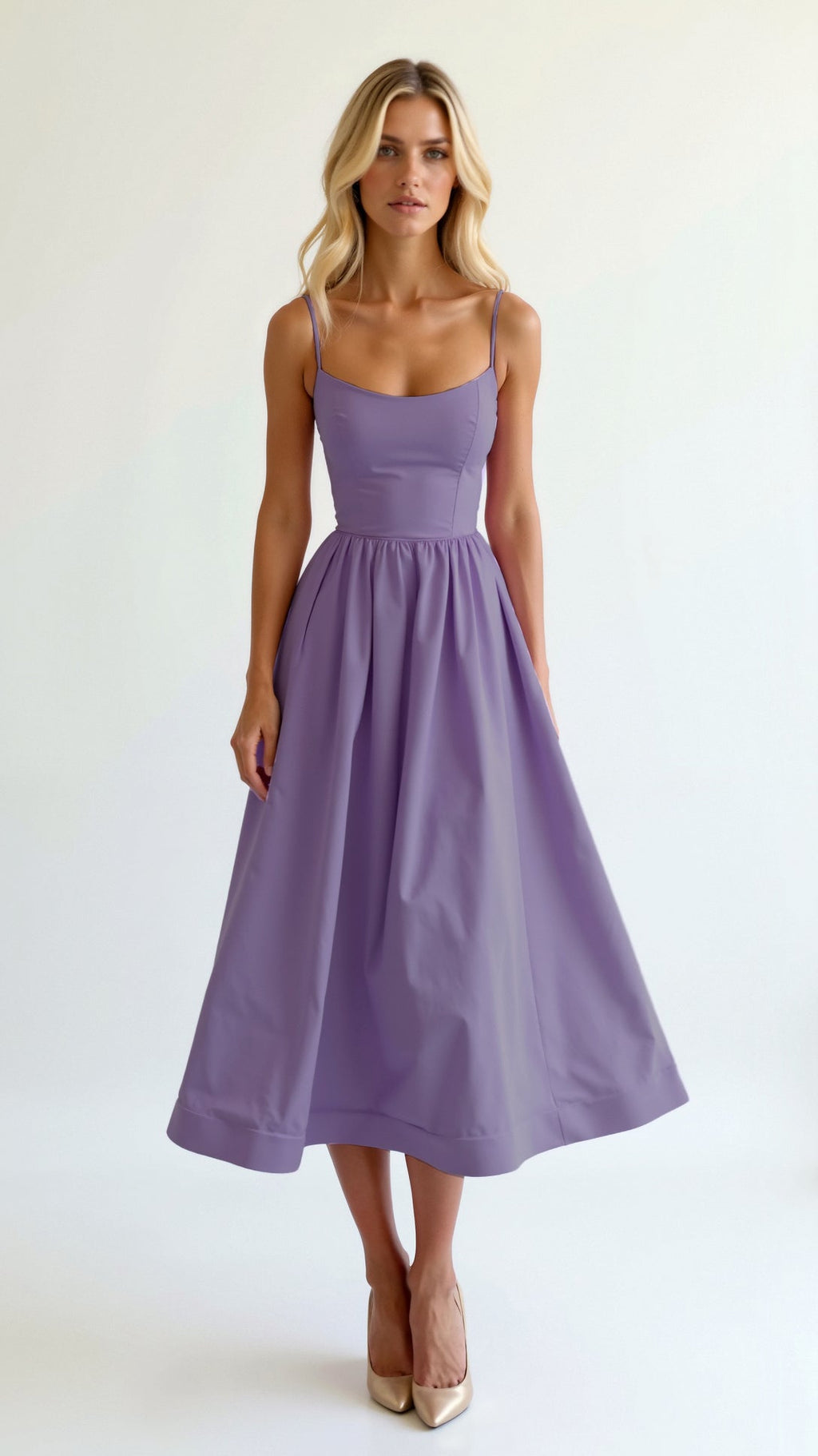 Tamara Fließendes Midikleid - Kleider - Lila - Müller Mode