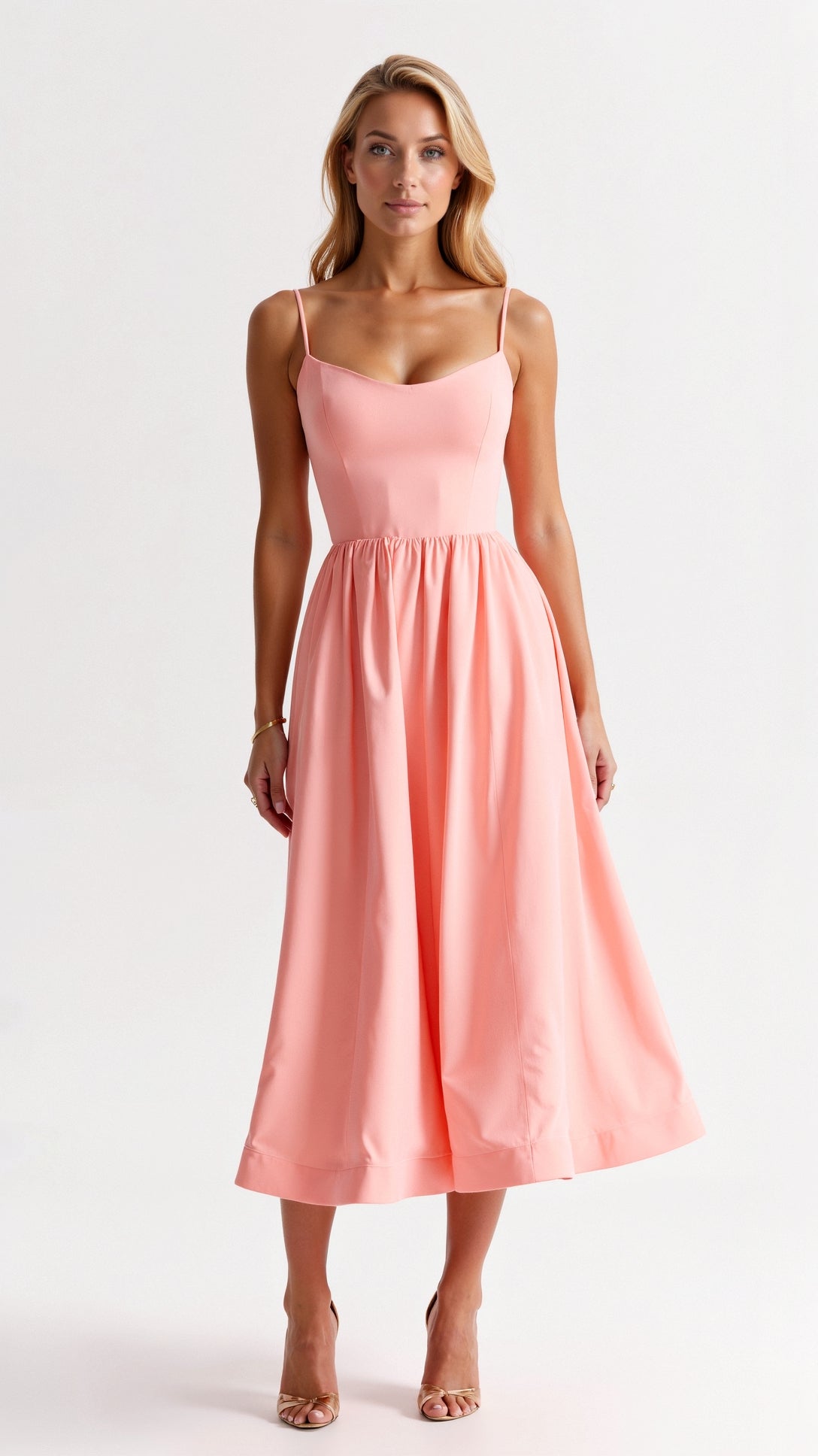 Tamara Fließendes Midikleid - Kleider - Rosa - Müller Mode